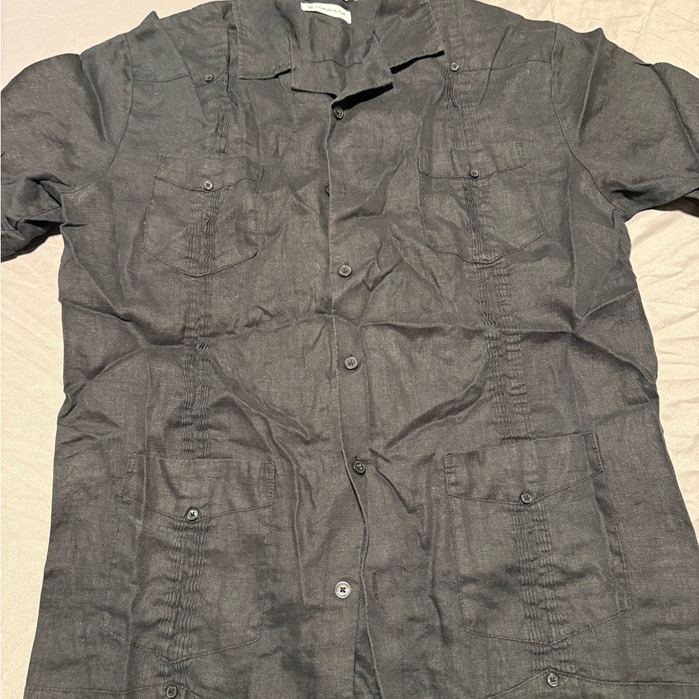 Cubavera black Linen Shirt